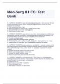 Med-Surg II HESI Test  Bank questions and correct answers 2023/2024