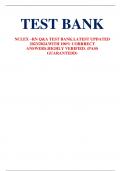 TEST BANK  NCLEX –RN Q&A TEST BANK.LATEST UPDATED 2023/2024.WITH 100% CORRRECT ANSWERS.HIGHLY VERIFIED. (PASS GUARANTED)