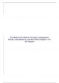 Test Bank for Psychiatric Nursing: Contemporary Practice, 6th Edition by Ann Boyd  |Chapter 1-43 | All Chapters