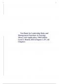 Test Bank for Leadership Roles and Management Functions in Nursing: Theory and Application, 10th Edition Carol J. Huston 2024 |Chapter 1-25 | All Chapters