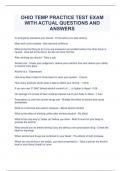 OHIO TEMP PRACTICE TEST EXAM WITH ACTUAL QUESTIONS AND ANSWERS