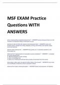 MSF EXAM Practice  Questions WITH  ANSWERS2023