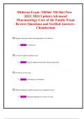 Midterm Exam: NR566/ NR 566 (New 2023/ 2024 Update) Advanced  Pharmacology Care of the Family Exam Review| Questions and Verified Answers -  Chamberlain