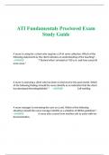 ATI Fundamentals Proctored Exam Study Guide