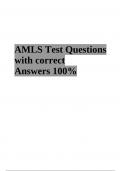 AMLS Test Questions with correct Answers 100%