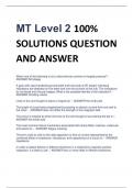 MT Level 2 100%  SOLUTIONS QUESTION  AND ANSWERS 2023/2024