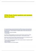 CPMA Study Guide questions and answers latest top score.