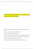  TDLR Esthetics Prep Exam questions and answers well illustrated.