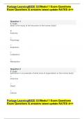 Portage LearningBIOD 151Modul 1 Exam Questions Exam Questions & answers latest update RATED A++