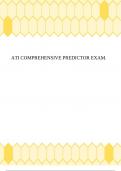 ATI COMPREHENSIVE PREDICTOR EXAM.