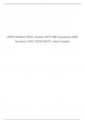 APEA Midterm REAL Exams WITH 480 Questions AND Answers Latest Version 100% Guaranteed PASS RATE