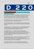 D220 Updated 2023-2024 /245 Questions With Verified Answers Graded (A+)