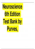 Neuroscience 6th Edition Test Bank by Purves, Chapters 1-34 | Complete Guide A