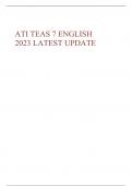 ATI TEAS 7 ENGLISH 2023 LATEST UPDATE