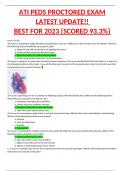 ATI PEDS PROCTORED EXAM LATEST UPDATE!!  BEST FOR 2023 {SCORED 93.3%}