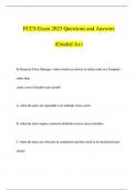 FCCS Exam 2023 Questions and Answers (Graded A+)