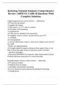 Kettering National Seminars Comprehensive Review: AIRWAY CARE B Questions With Complete Solutions