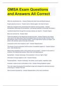 OMSA Exam Questions and Answers All Correct 