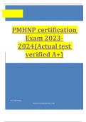 PMHNP certification Exam 2023-2024(Actual test verified A