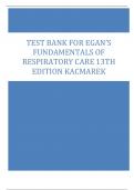 Test Bank for Egan’s Fundamentals of Respiratory Care 13th Edition Kacmarek (All Chapters)