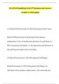 PGA PGM Qualifying Test| 157 Questions and Answers Graded A+ 2023 update