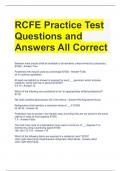 RCFE Practice Test Questions and Answers All Correct 