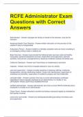 RCFE Administrator Exam Questions with Correct Answers 
