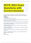 RCFE 2023 Exam Questions with Correct Answers 