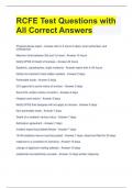 RCFE Test Questions with All Correct Answers 