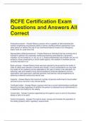 RCFE Certification Exam Questions and Answers All Correct 