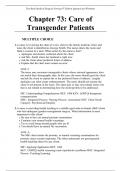 Chapter 73: Care of Transgender Patients   Test Bank Medical Surgical Nursing 9th Edition Ignatavicius Workman