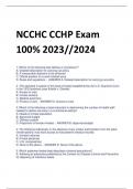 NCCHC CCHP Exam 100% 2023//2024  questions and correct answers