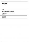 aqa  AS COMPUTER SCIENCE  (7516/2) Paper 2 Mark scheme for  June 20 Version: 1.0 Final