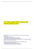  PTU FINAL EXAM PREP questions and answers latest top score.