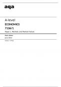 aqa A-level ECONOMICS  (7136/1) Paper 1 Markets and Market Failure Mark scheme for  June 2023  Version: 1.0 Final