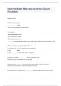 Intermediate Macroeconomics Exam Revision questions with answers