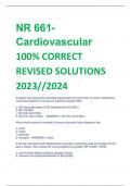 NR 661- Cardiovascular 100% CORRECT REVISED SOLUTIONS  2023//2024