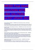 NR503 Final EXAM  QUESTIONS WITH  100% SOLUTIONS LATEST UPDATE 2023