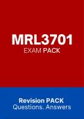 MRL3701 EXAMPACK UPDATED 2023 Question & Answer