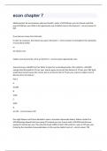 econ chapter 7 questions and answers graded A+ 2023