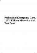 TEST BANK FOR PREHOSPITAL EMERGENCY CARE, 11TH EDITION BY JOSEPH MISTOVICH