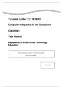 CIC2601 Assignment 3 (COMPLETE ANSWERS) 2023 (321686) - DUE 18 September 2022