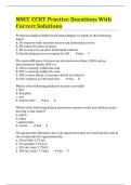 NNCC CCHT Practice Questions With Correct Solutions