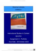 ISC3701 Assignment 4 (PORTFOLIO COMPLETE ANSWERS) 2023 (806369) - DUE 8 September 2023