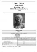 Heart Failure Home Health Reasoning 1 of 2 FIRST Home Health Nurse Visit