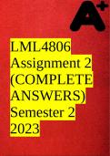 LML4806 Assignment 2 (COMPLETE ANSWERS) Semester 2 2023