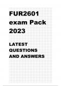 FUR2601 Updated Exam Pack 2024!~ Questions & Answers OVER 400 Covers each chapter!