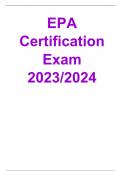 EPA Certification Exam 2023/2024 