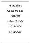 Ramp Exam Questions and Answers  Latest Update 2023/2024  Graded A+