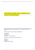  Stott Pilates Written Exam questions and answers well illustrated.